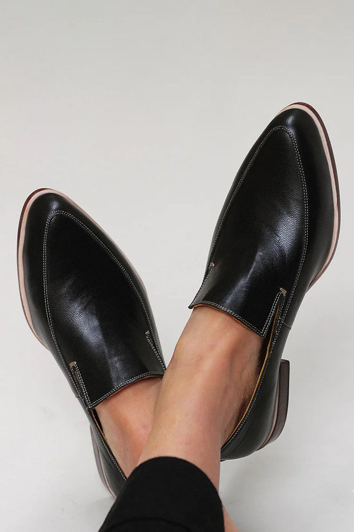 Zofia™ | Patchwork Loafer in Black