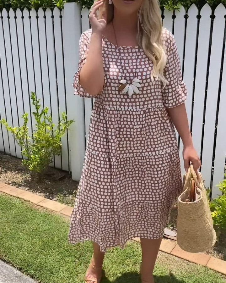 Nicola - Short-sleeved midi dress