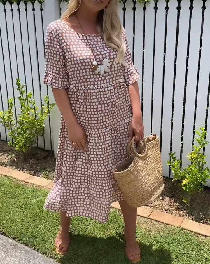 Nicola - Short-sleeved midi dress