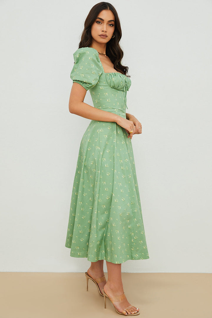 Aviana - Bloom Puff-Sleeve Dress