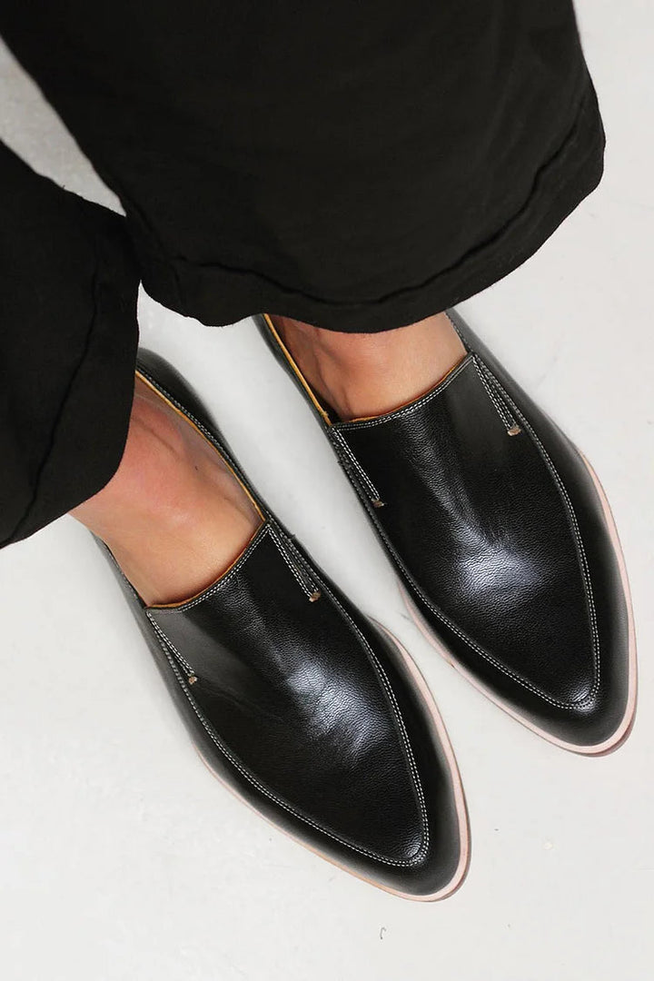 Zofia™ | Patchwork Loafer in Black