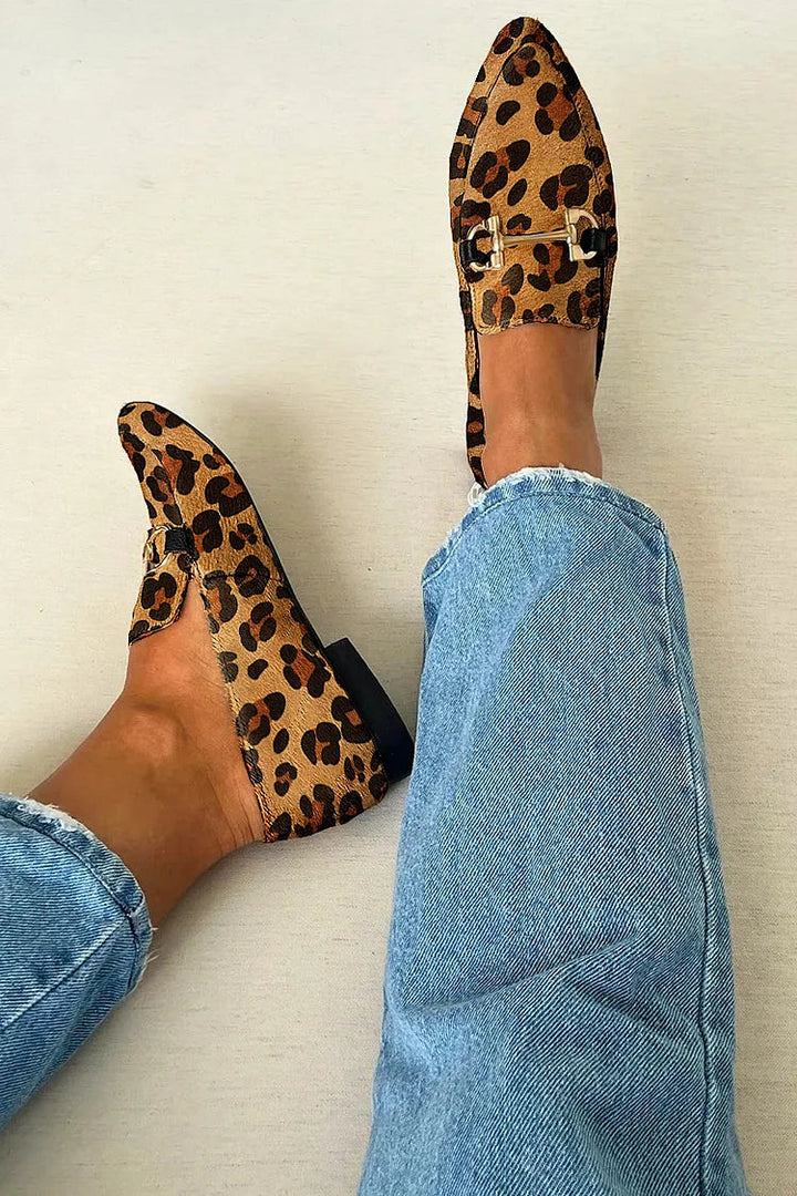 Gia - Elegant Leopard-Print Loafers