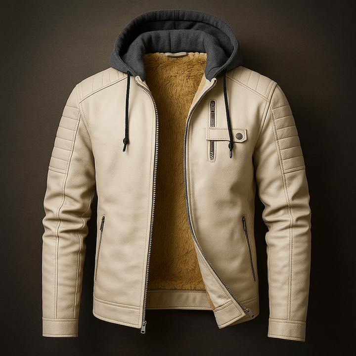 Toby – Hooded Leather Jacket