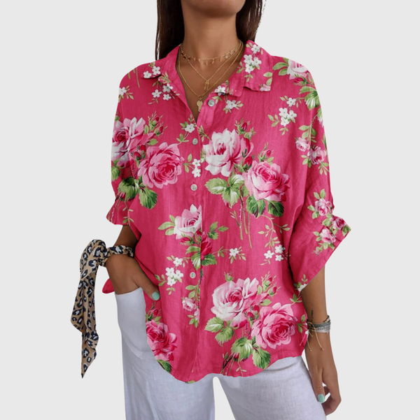 Lightweight colourful printed blouse