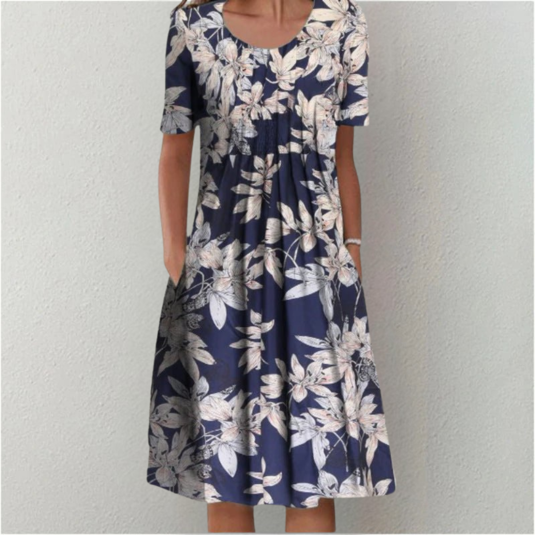 Hailey | Elegant, relaxed floral dress with pockets
