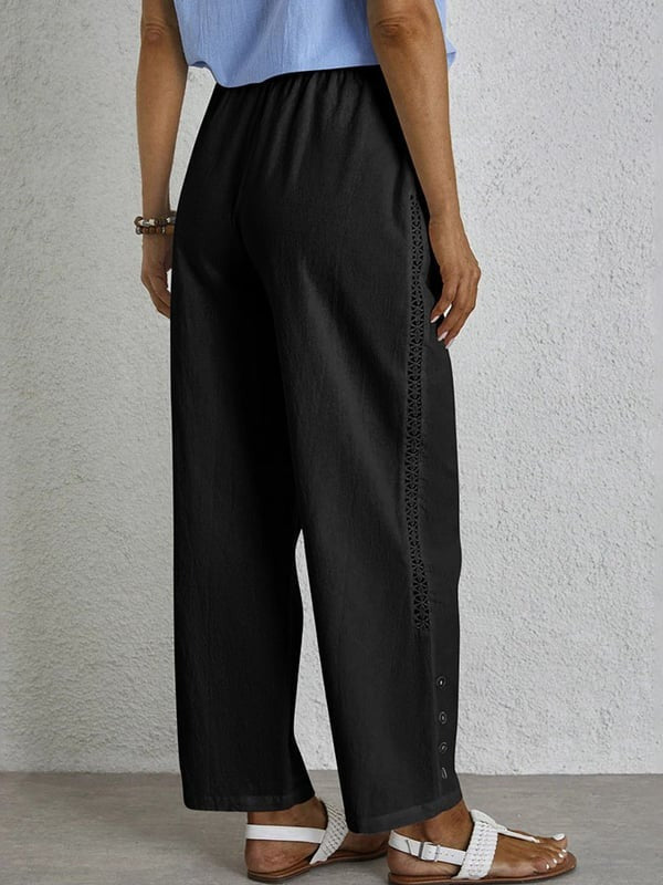 Shania - Relaxed Button-Front Trousers
