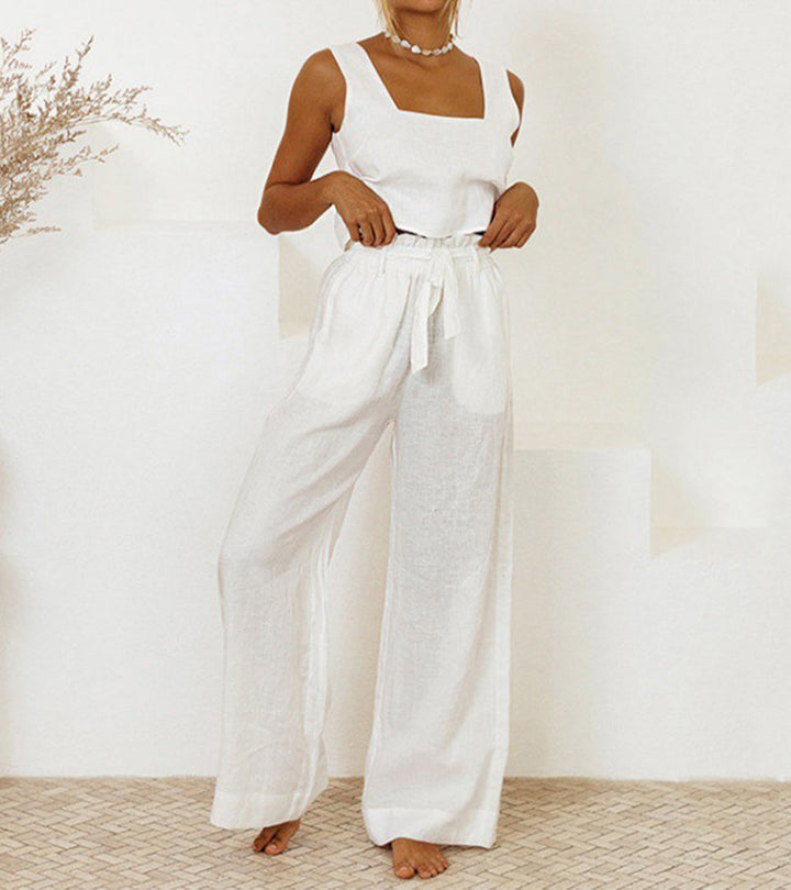 Megan - Minimalist Top and Flared Trousers Co-ord