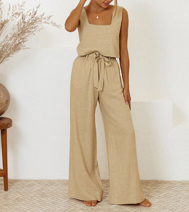 Megan - Minimalist Top and Flared Trousers Co-ord