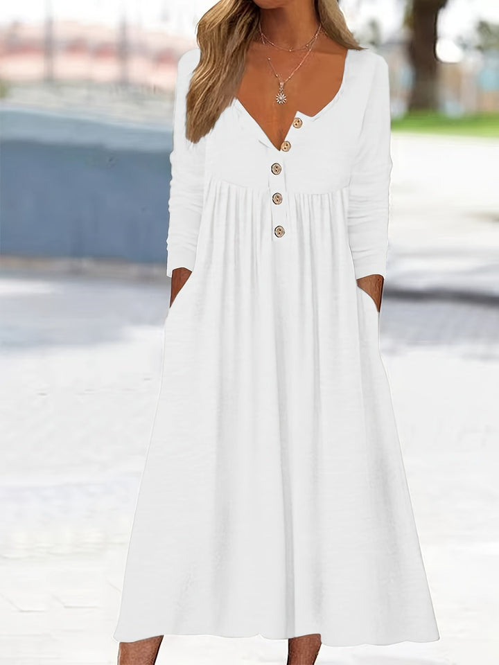 ZARA | Midi dress with buttons down the front