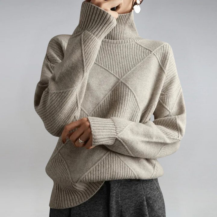 Lauren | Luxurious Cashmere High-Neck Jumper