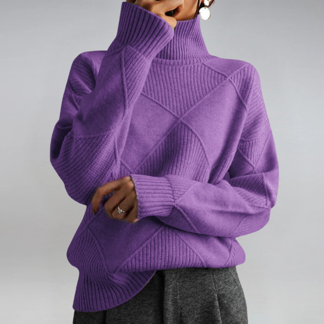 Lauren | Luxurious Cashmere High-Neck Jumper