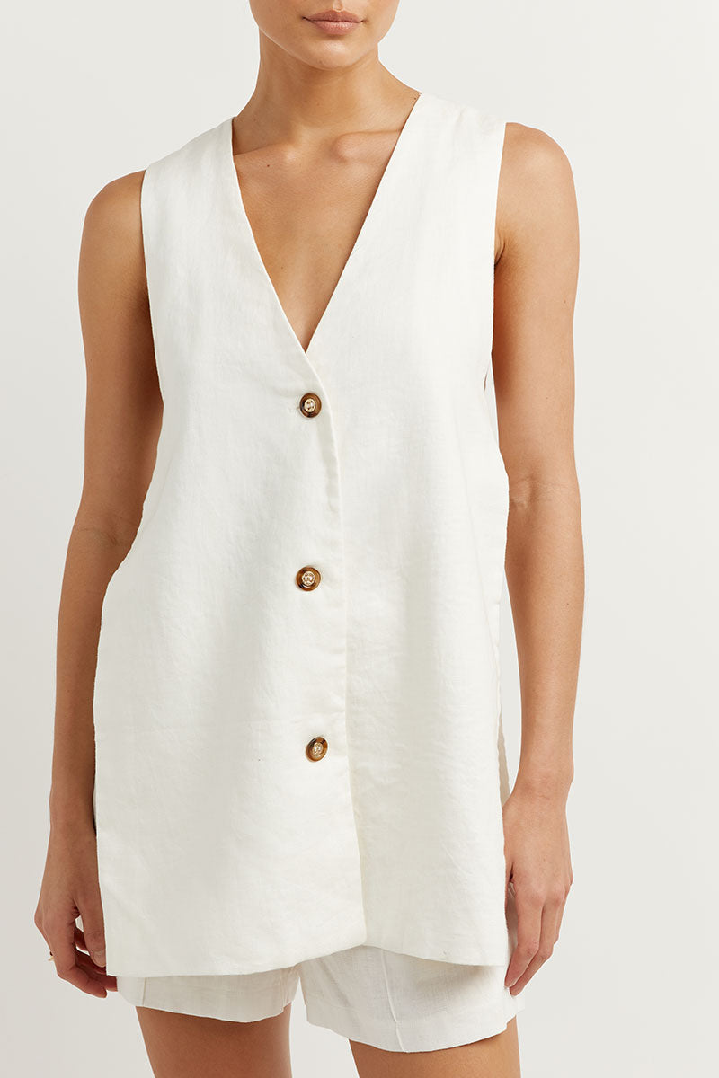 Fiona - Sleeveless co-ord with buttons