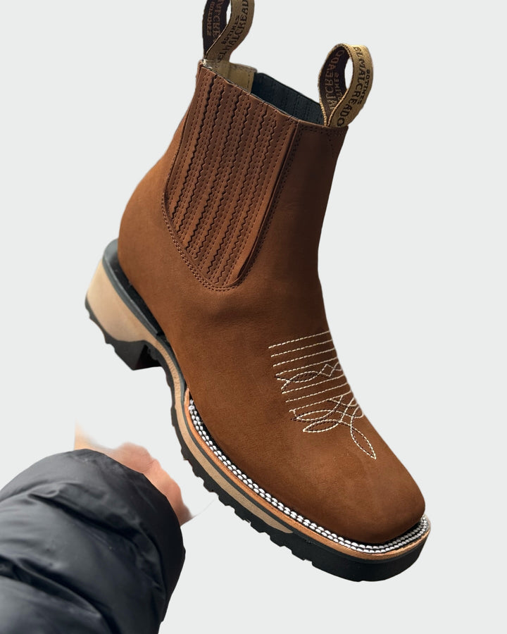 Leather cowboy boots