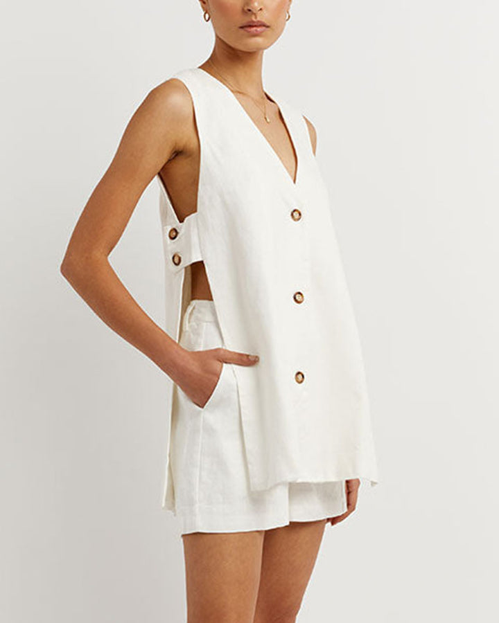 Fiona - Sleeveless co-ord with buttons
