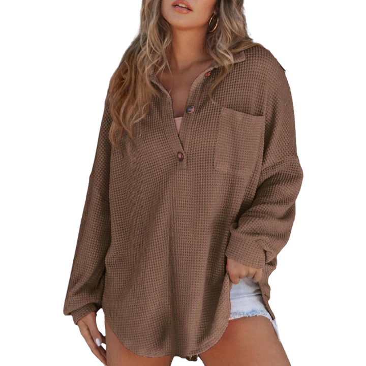 Elysia – Casual Lightweight V-neck Tunic Blouse