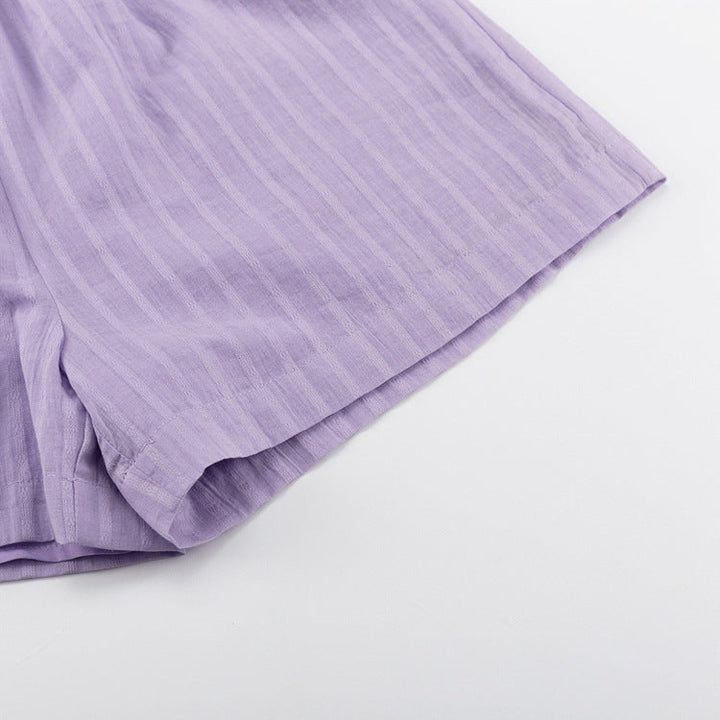 Viola - Button-Through Shirt and Airy Shorts Co-ord