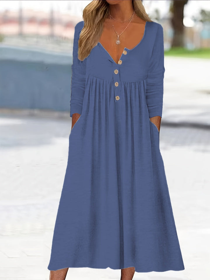 ZARA | Midi dress with buttons down the front
