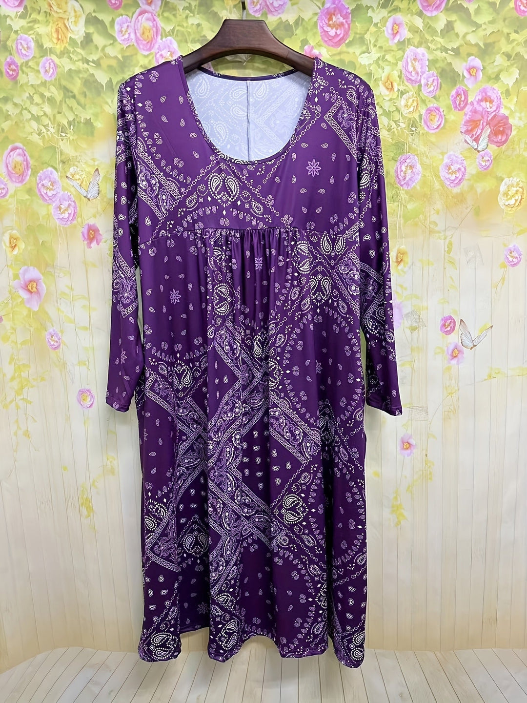 ELOWEN | Casual Long-Sleeved Midi Dress