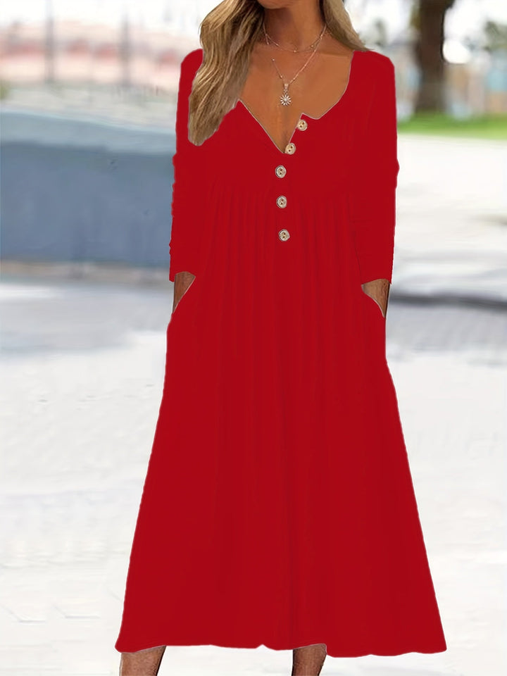 ZARA | Midi dress with buttons down the front