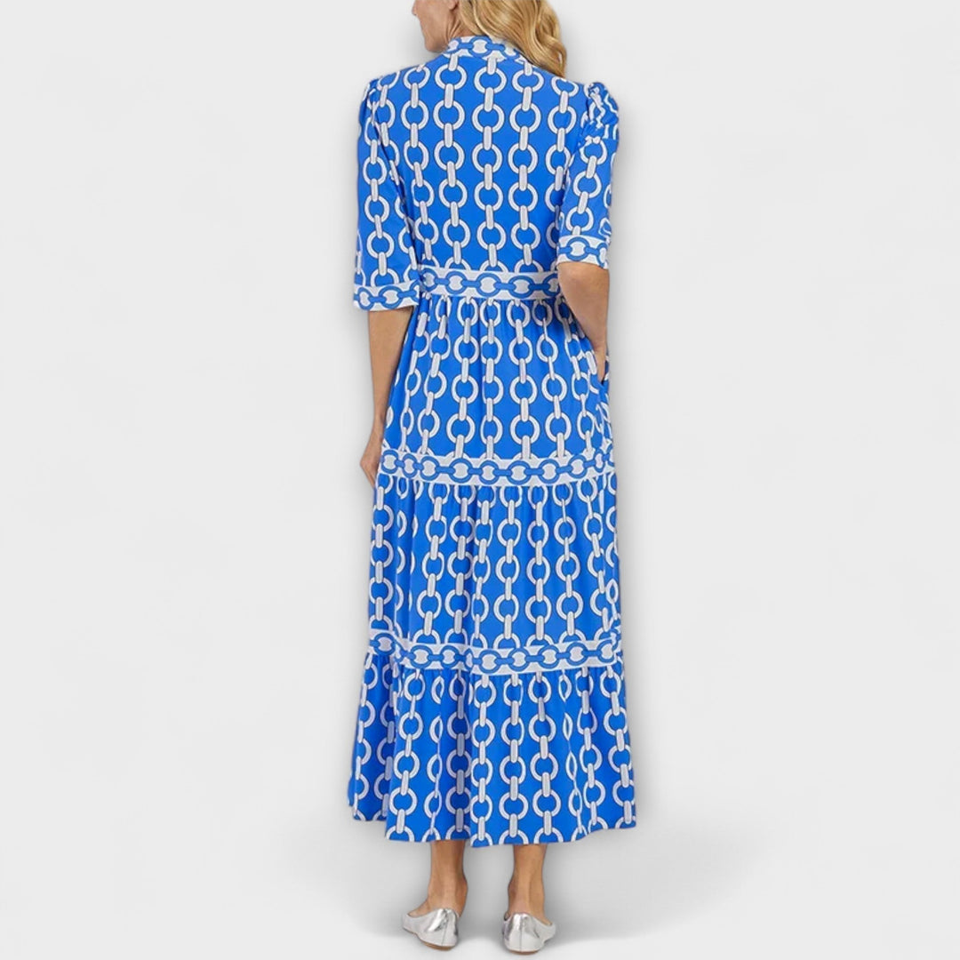 JULIANA | MIDI DRESS WITH CHAIN PRINT