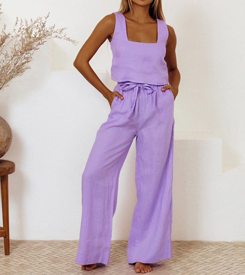 Megan - Minimalist Top and Flared Trousers Co-ord