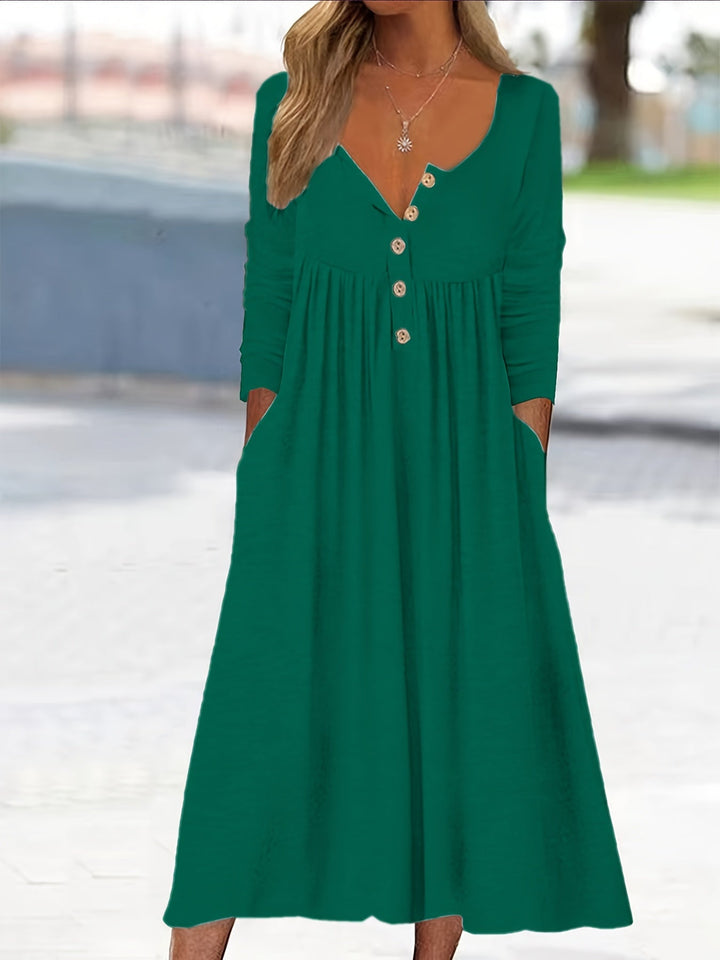 ZARA | Midi dress with buttons down the front