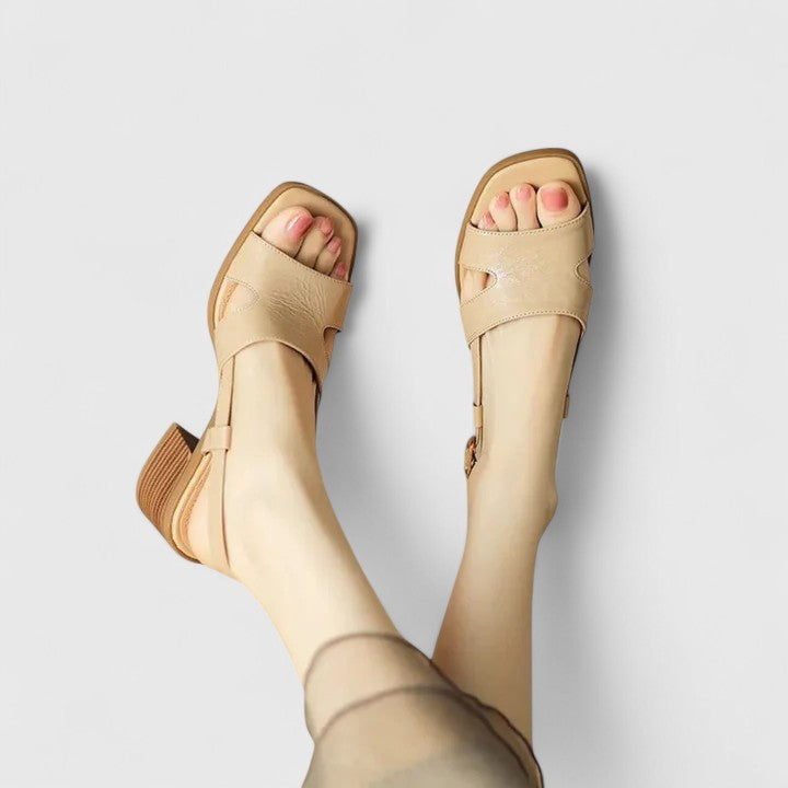 Georgie - Lightweight block-heel sandals