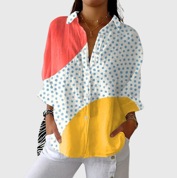 Lightweight colourful printed blouse