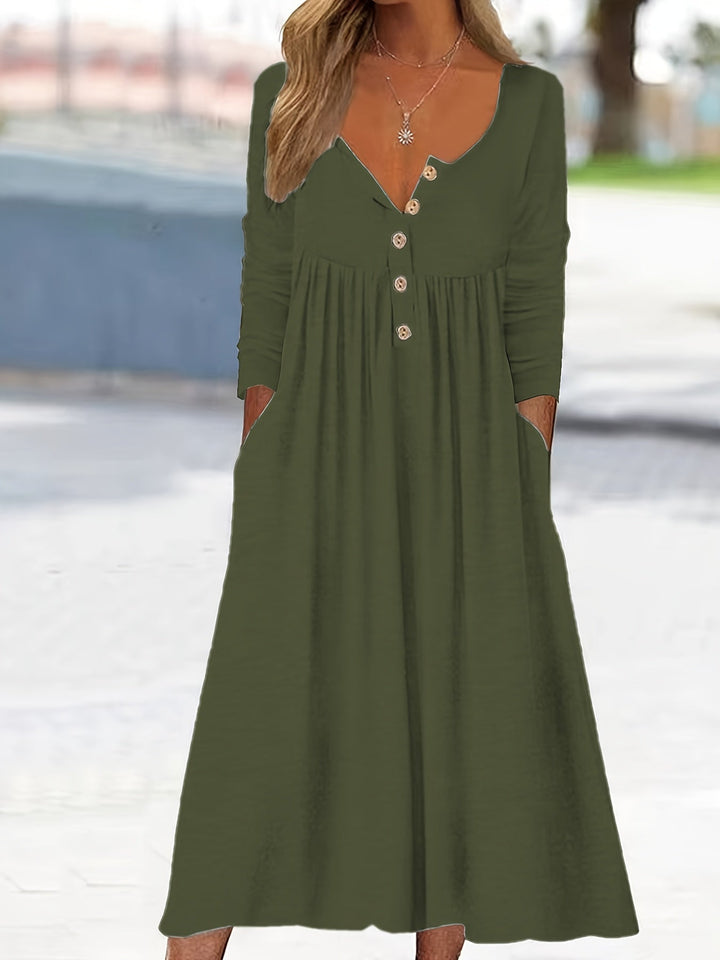 ZARA | Midi dress with buttons down the front