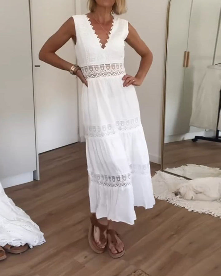 Circe - Lace Cami Dress with V-neck