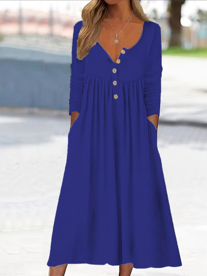 ZARA | Midi dress with buttons down the front