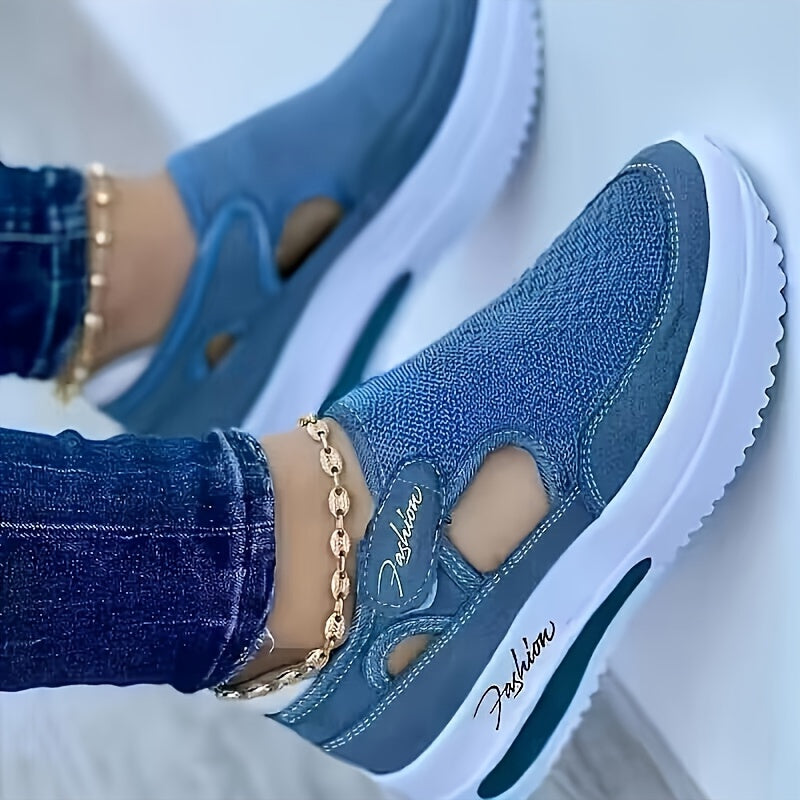 Breathable slip-on trainers for stable comfort