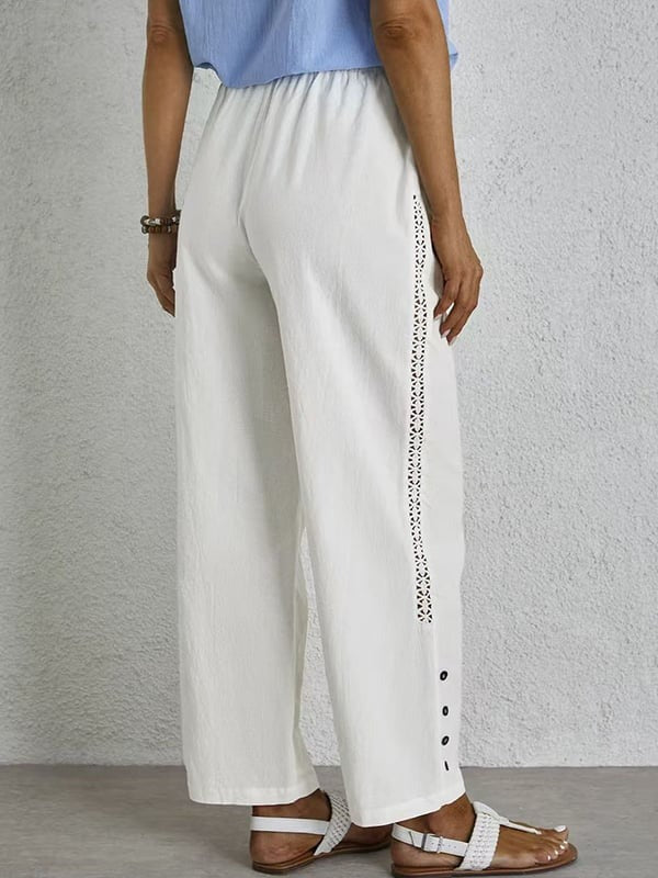 Shania - Relaxed Button-Front Trousers