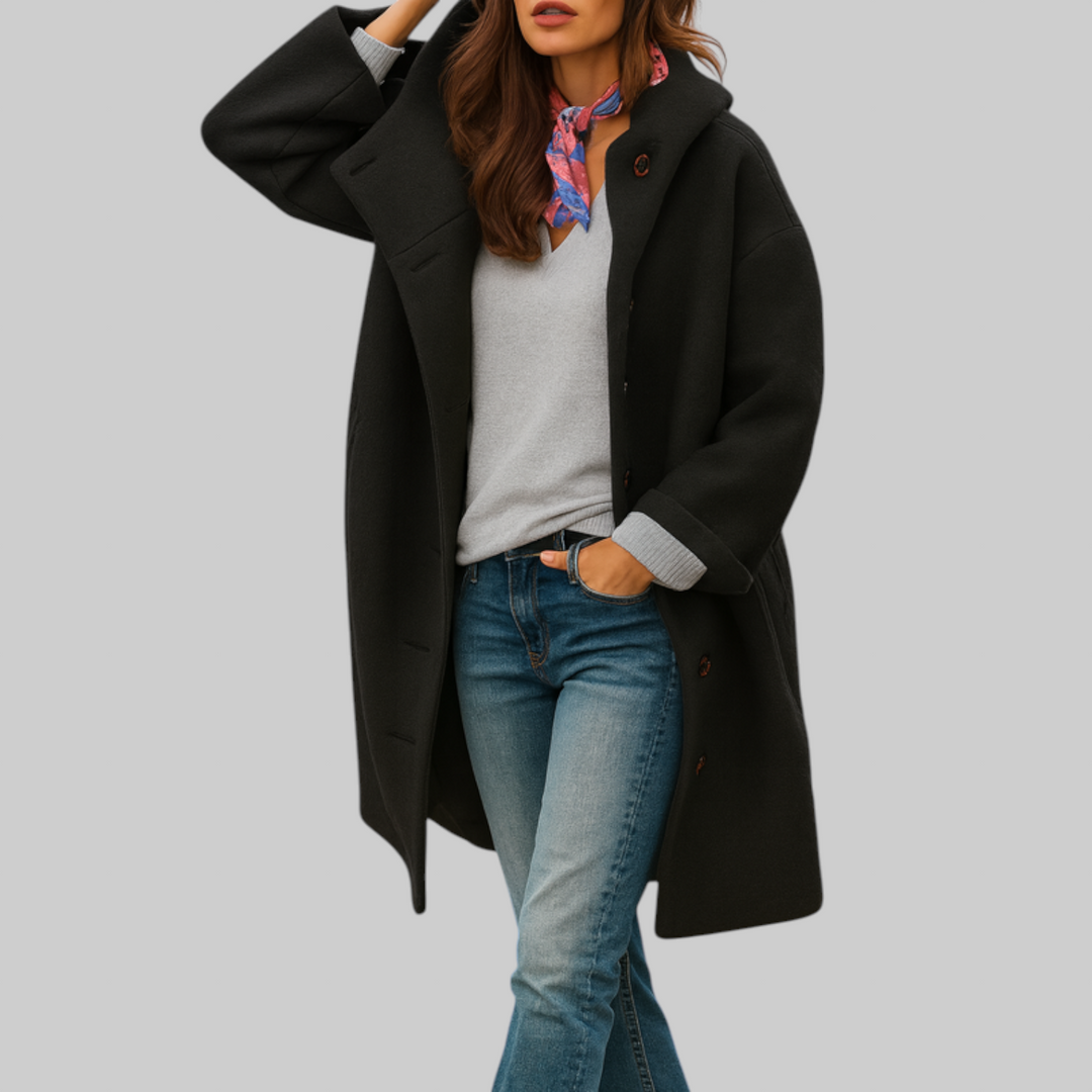 Freja | Comfortable everyday mid‑length coat