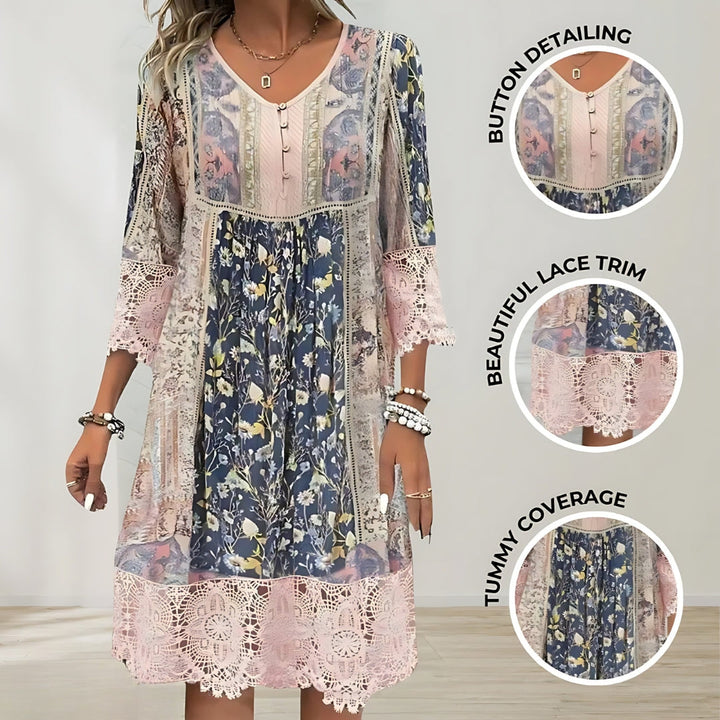NAYA | BOHO-LUXE FLOWING MIDI DRESS