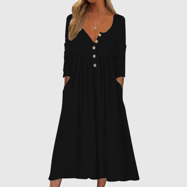 ZARA | Midi dress with buttons down the front