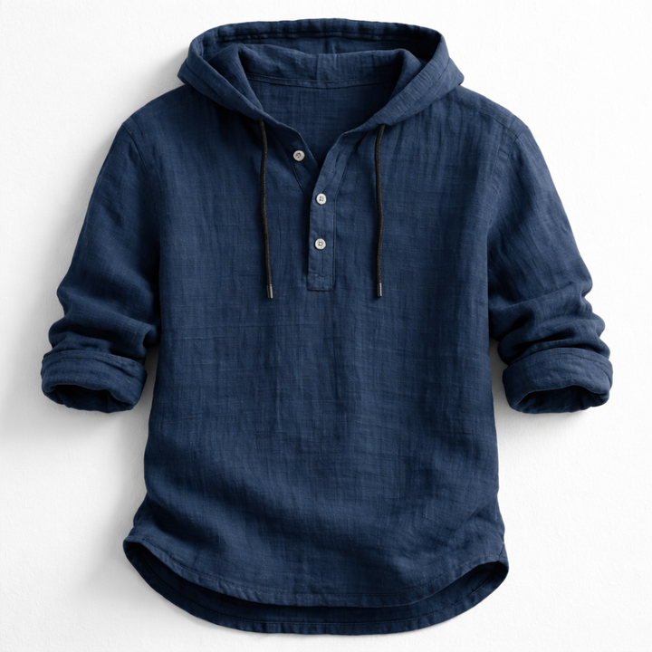 Hamish - Dante Linen Hooded Shirt