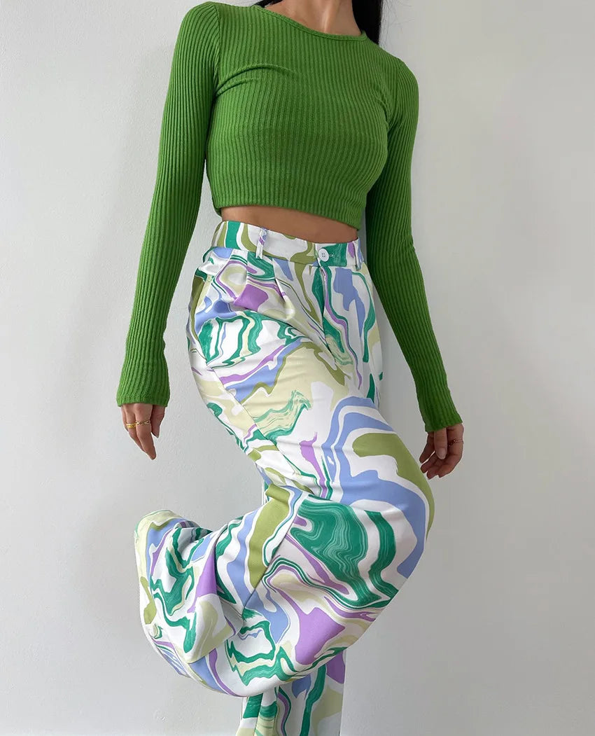 Zyra – Bold Swirl-Print Co-ord