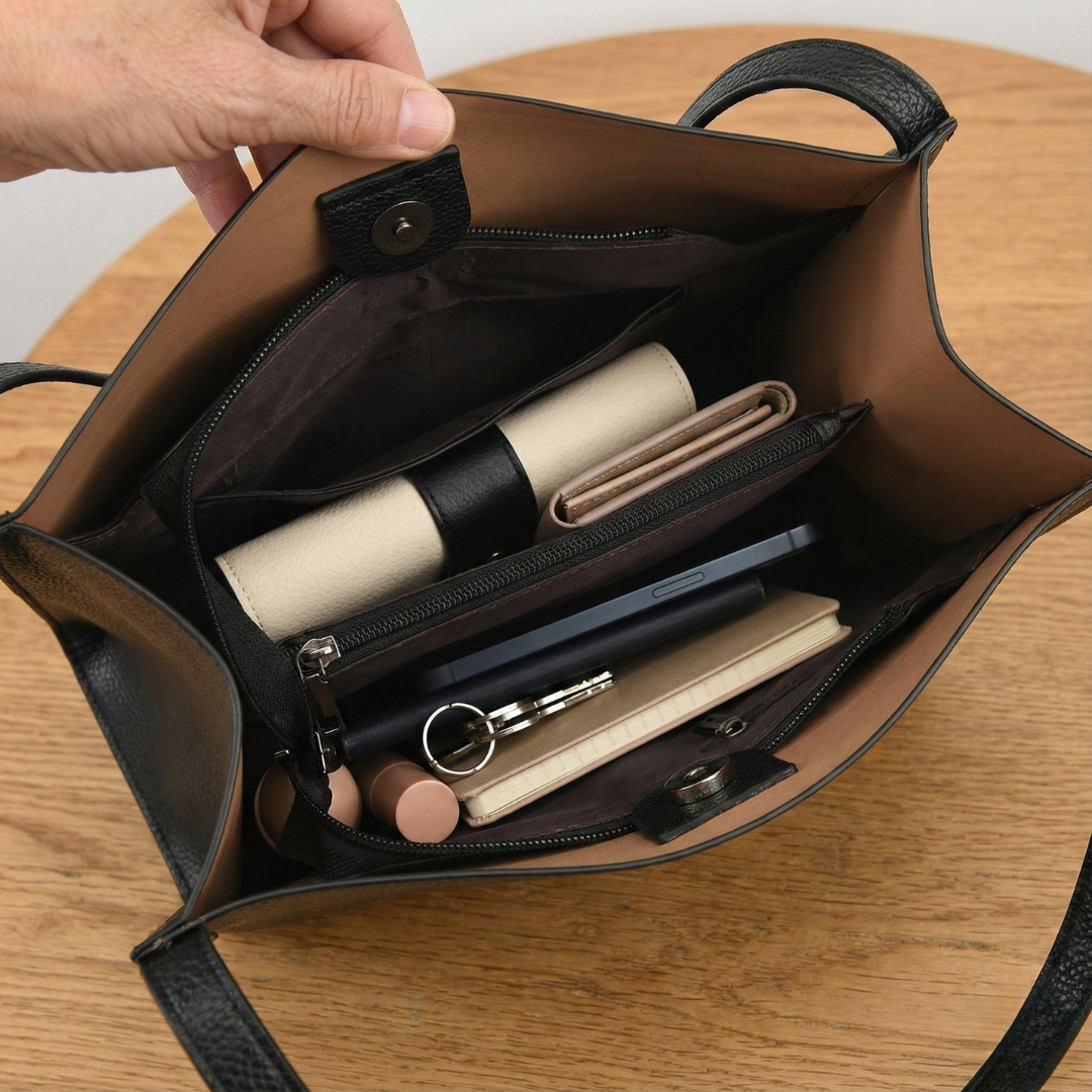 Elena™ | Elegant leather shoulder bag