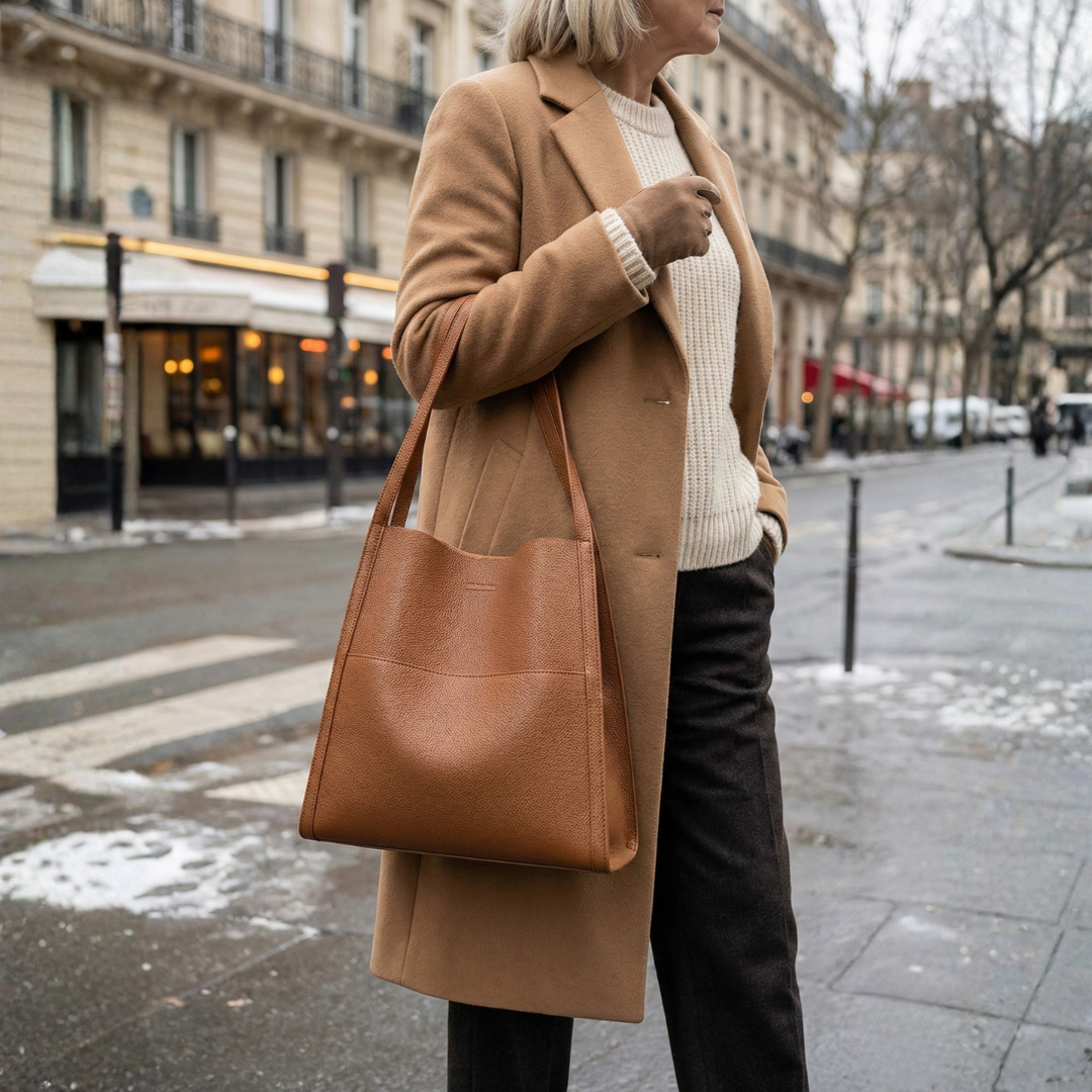 Elena™ | Elegant leather shoulder bag