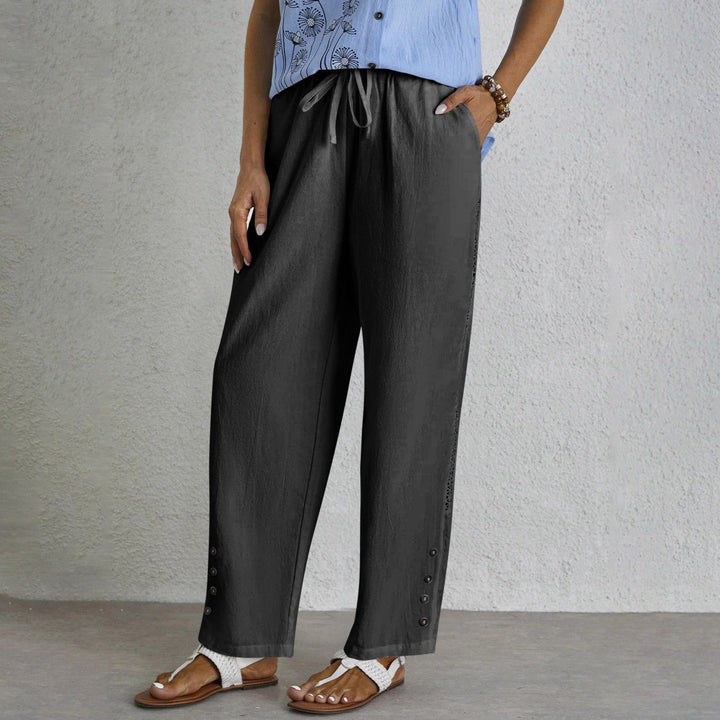 Shania - Relaxed Button-Front Trousers
