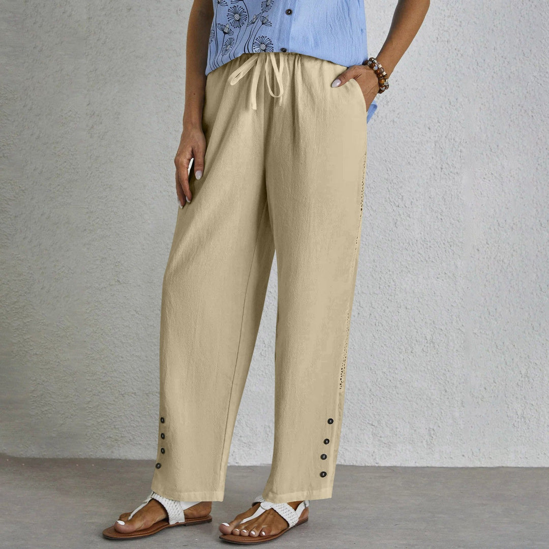 Shania - Relaxed Button-Front Trousers