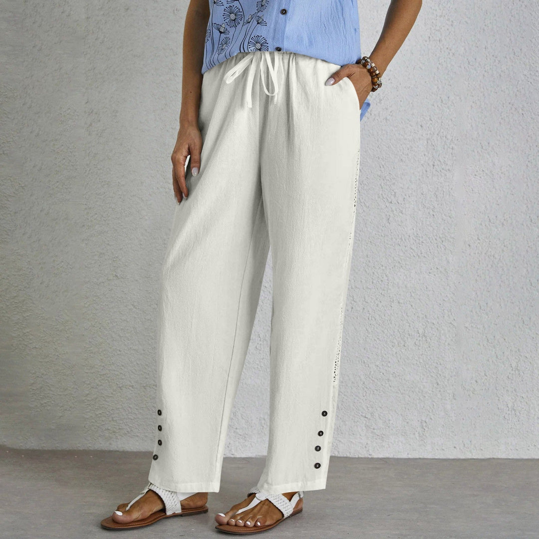 Shania - Relaxed Button-Front Trousers
