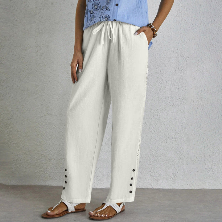 Shania - Relaxed Button-Front Trousers