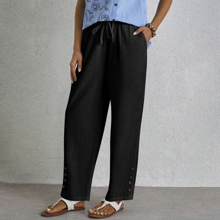 Shania - Relaxed Button-Front Trousers