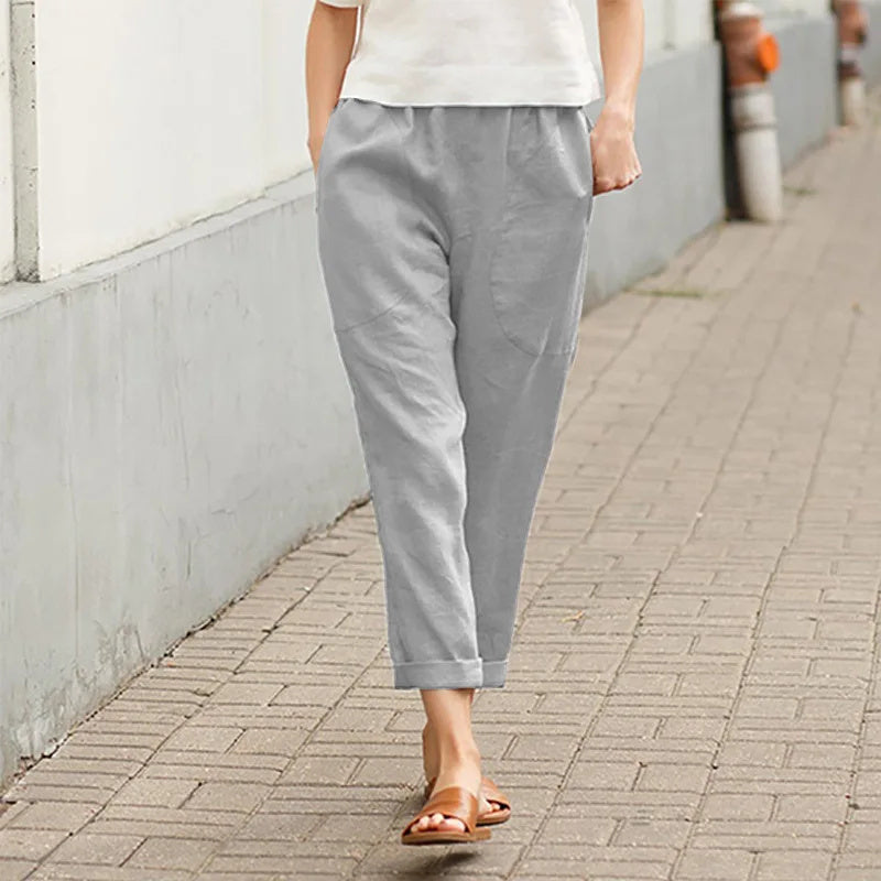 Kriza - Wide-Leg Trousers with Pockets