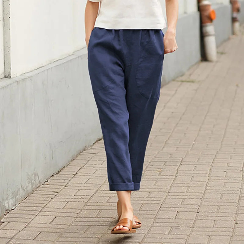 Kriza - Wide-Leg Trousers with Pockets