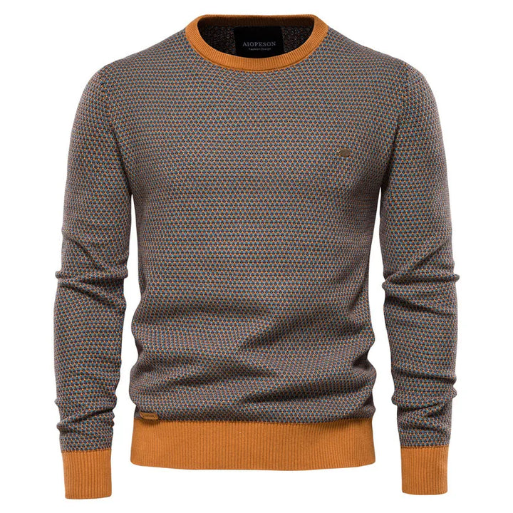 Paul - Men's Sweater with Checked Pattern