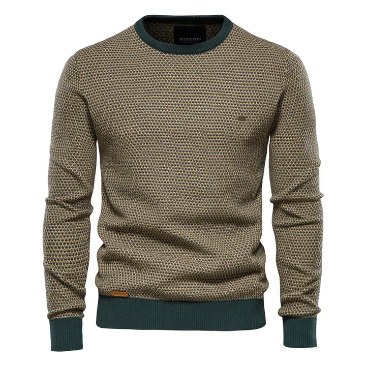 Paul - Men's Sweater with Checked Pattern