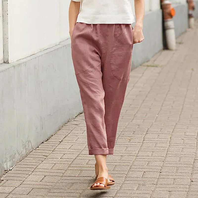 Kriza - Wide-Leg Trousers with Pockets